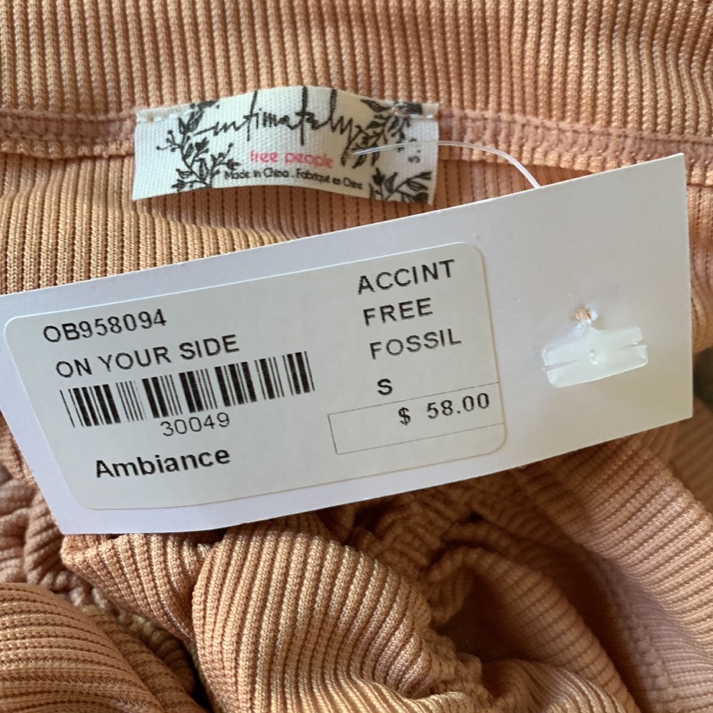 Free People Ruched Bodysuit in Peach - Picture 4 of 4
